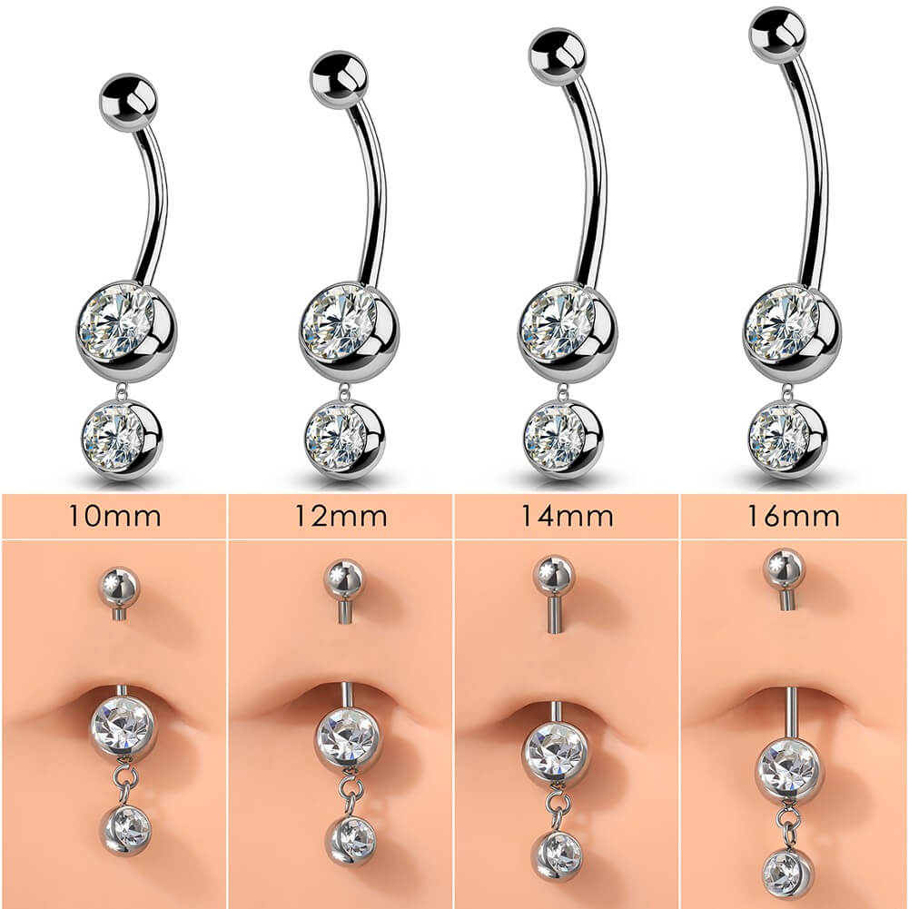 HOMEMAXS Fake Belly Ring Clip on Belly Button Rings Non Piercing Navel Ring  for Women Girls - Walmart.com